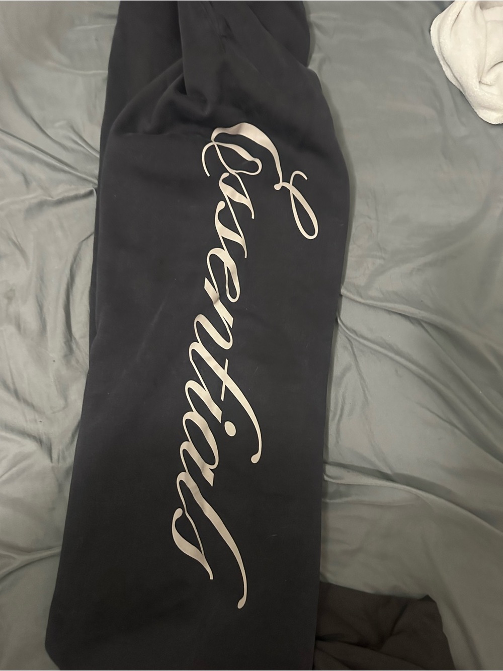 Essentials Black Sweatpants with Side Script - Picture 3 of 5